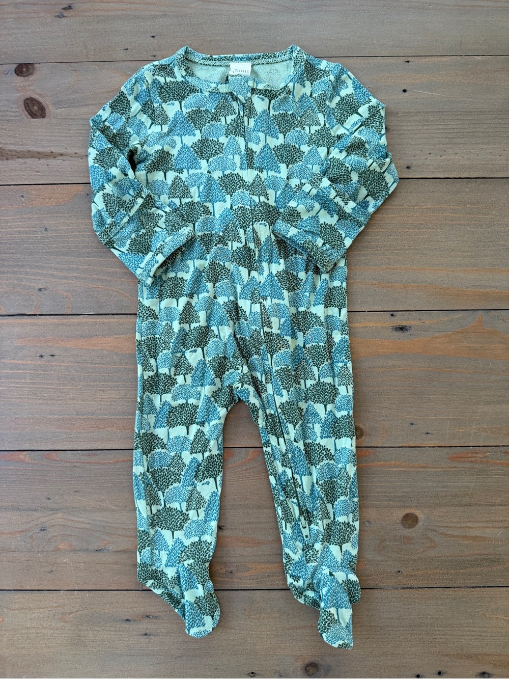 Like New Kate Quinn Two-Way Zip Tree Bamboo Footie - 0-3 Months